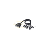 2-fach Masterswitch (KVM) integrierter Kabelsatz