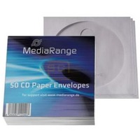 MediaRange 50 CD-Papiertaschen mit Sichtfenster