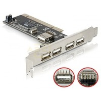 4+1-Port Hi-Speed USB 2.0 PCI Desktop Adapter
