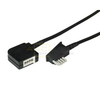 Telefonkabelverl&auml;ngerung N-kodiert 6.0m schwarz