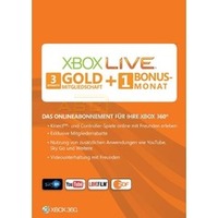 Xbox 360 Live Gold 3 + 1 Monate (Limitiert) (1 gratis Monat)