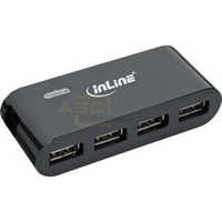 Mini USB 2.0 4-Port Hub mit Netzteil