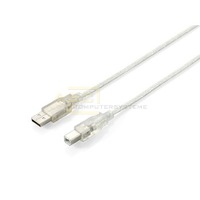 USB 2.0 Kabel A-St. -> B-St. 5m silber-transparent