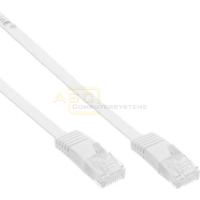 Patchkabel CAT6e U/UTP RJ45 2m weiss flach