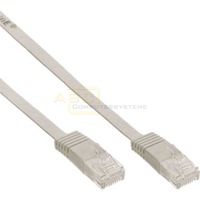 Patchkabel CAT6e U/UTP RJ45 5m grau flach
