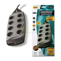 8-fach SurgeMaster® mit Telefonschutz – 2m Kabel