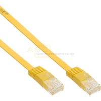 Patchkabel CAT6e U/UTP RJ45 7m gelb flach