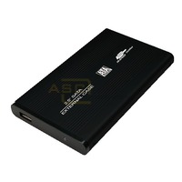 Festplattengehäuse 2.5 Zoll S-ATA USB 2.0 Alu schwarz
