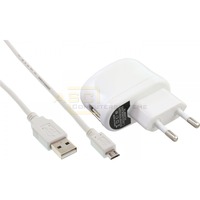 Bundle: USB Ladegerät + 2m USB Ladekabel * weiß