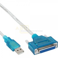 USB Drucker-Adapterkabel USB-Stecker -> D-Sub-Buchse 1.8m