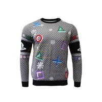 PlayStation Symbols - Grey Weihnachtspullover Gr&ouml;&szlig;e XL