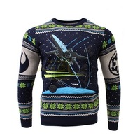 Star Wars X-Wing Weihnachtspullover Gr&ouml;&szlig;e XL