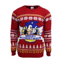Sonic the Hedgehog Weihnachtspullover Gr&ouml;&szlig;e XXL