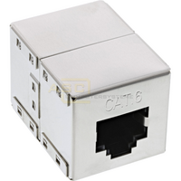 Patchkabelkupplung Cat.6, 2x RJ45 Buchse geschirmt