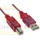 USB 2.0 Kabel A-St. -> B-St. 5m rot-transparent