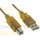 USB 2.0 Kabel A-St. -> B-St. 1m gelb-transparent