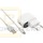 Bundle: USB Ladeger&auml;t + 2m USB Ladekabel * wei&szlig;