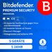 Bitdefender Premium Security Individual ESD 1 Benutzer | 5 Ger&auml;te 1 Jahr (Download) (2026)