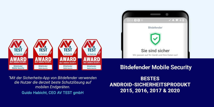 Bitdefender Android SecurityTestresults 2015, 2016, 2017 & 2020
